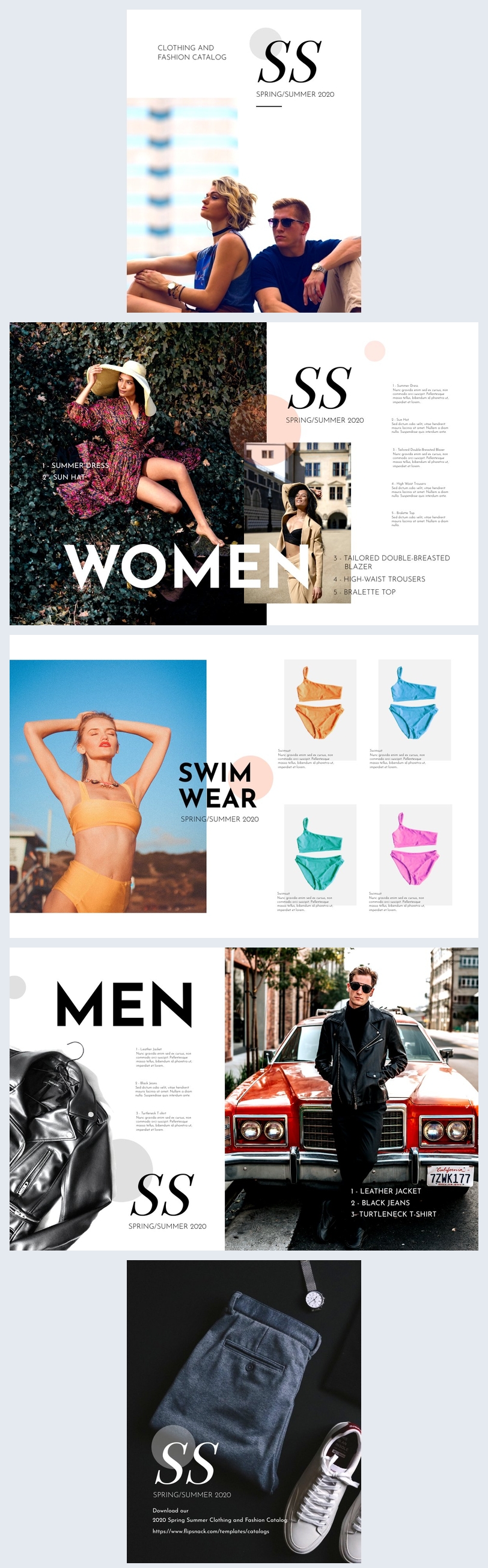 Editable Clothing Catalog Template Flipsnack