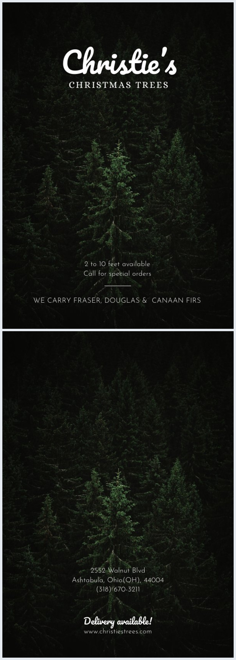 Customizable Christmas Tree Shop Flyer Template Flipsnack