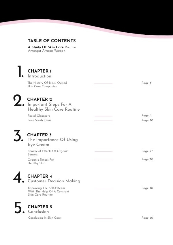 Editable Table of Contents Page Design Flipsnack