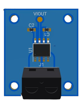 Schematic for ACS712 current sensor layout example: Compact ACS712...