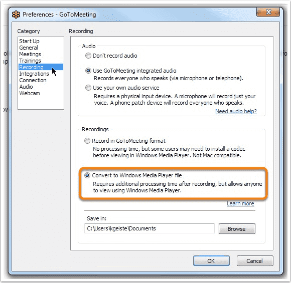 How to Record a GoToMeeting Session