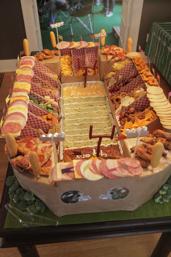We Are Not Worthy Lady Builds the Ultimate Super Bowl Snack Stadium