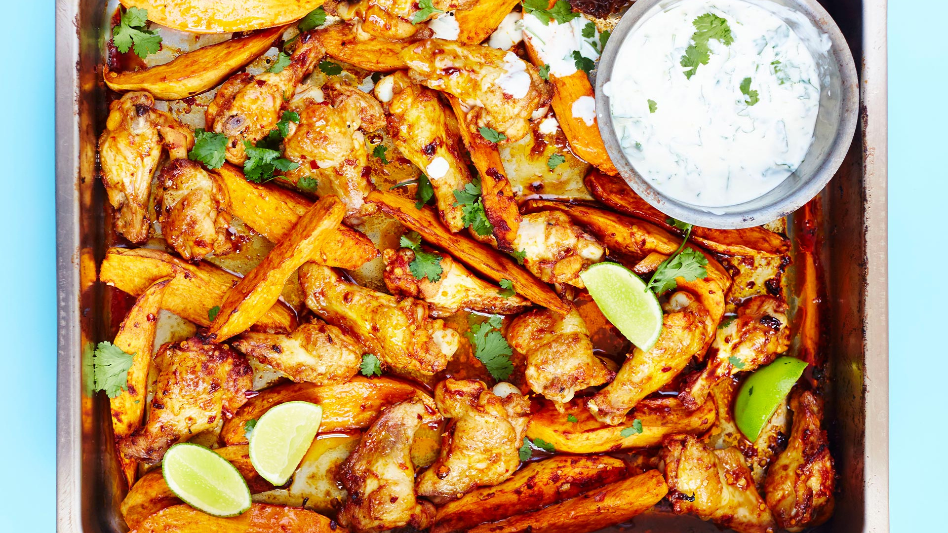 Make Rukmini Iyer's spicy chipotle chicken wings with sweet potato