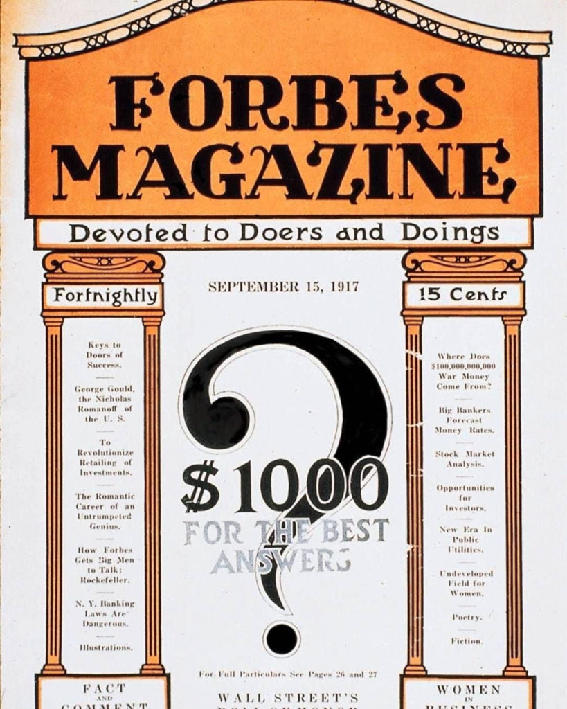 Hace 104 años se publicó el primer número de la revista Forbes