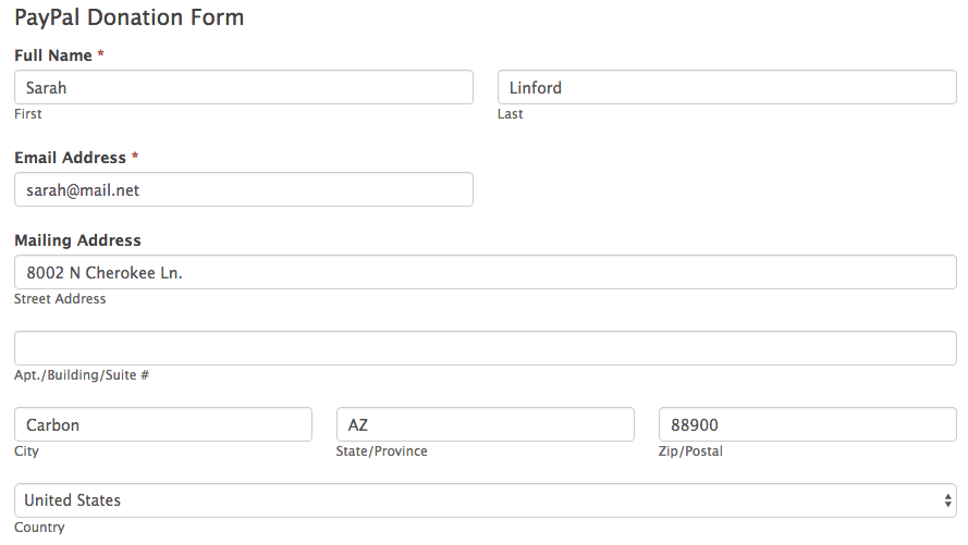 Paypal Donation Form Template Formidable Forms