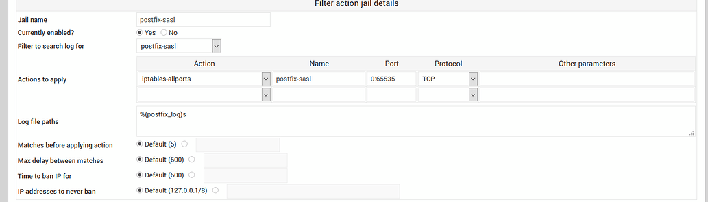 Send timeouts using IMAP and TLS wildcard Cert Virtualmin