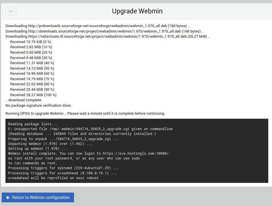 Perl error after webmin update Authentic Theme Virtualmin Community