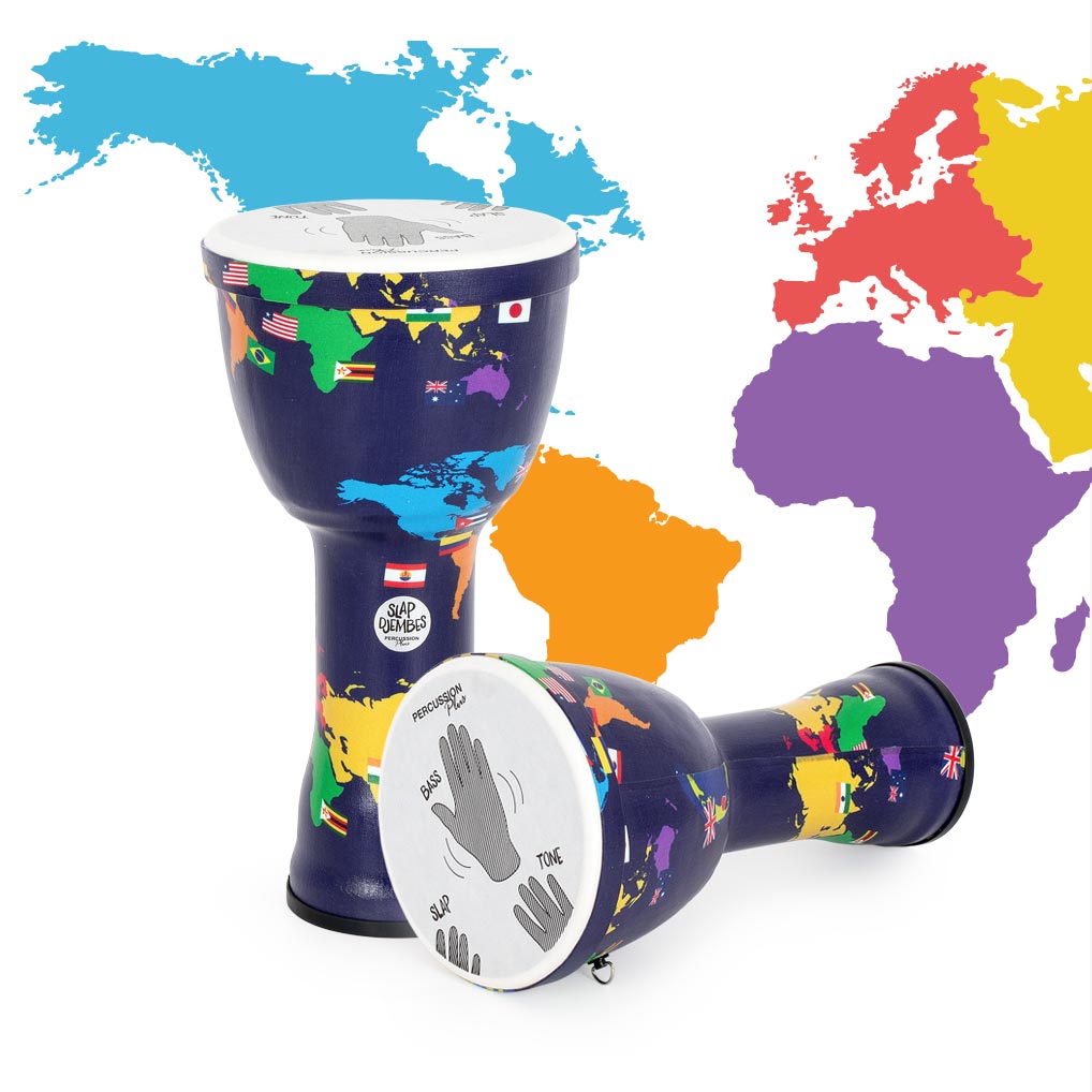 World Slap Djembe mixed 4 pack pretuned Percussion Plus