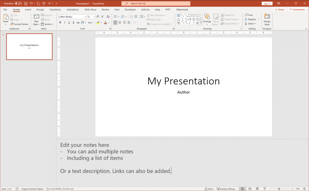 How to Add Notes to PowerPoint Slides as Speaker Notes