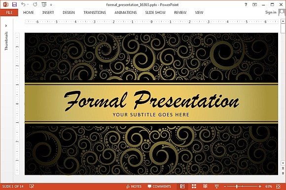 Animated PowerPoint Template For Formal Presentations