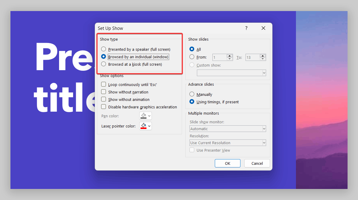 How to Play a PowerPoint Slideshow in a Small Window instead of Full Screen