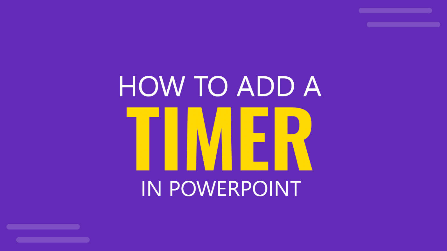 How to Insert Timer in PowerPoint? Use PP Timer to Add a Timer