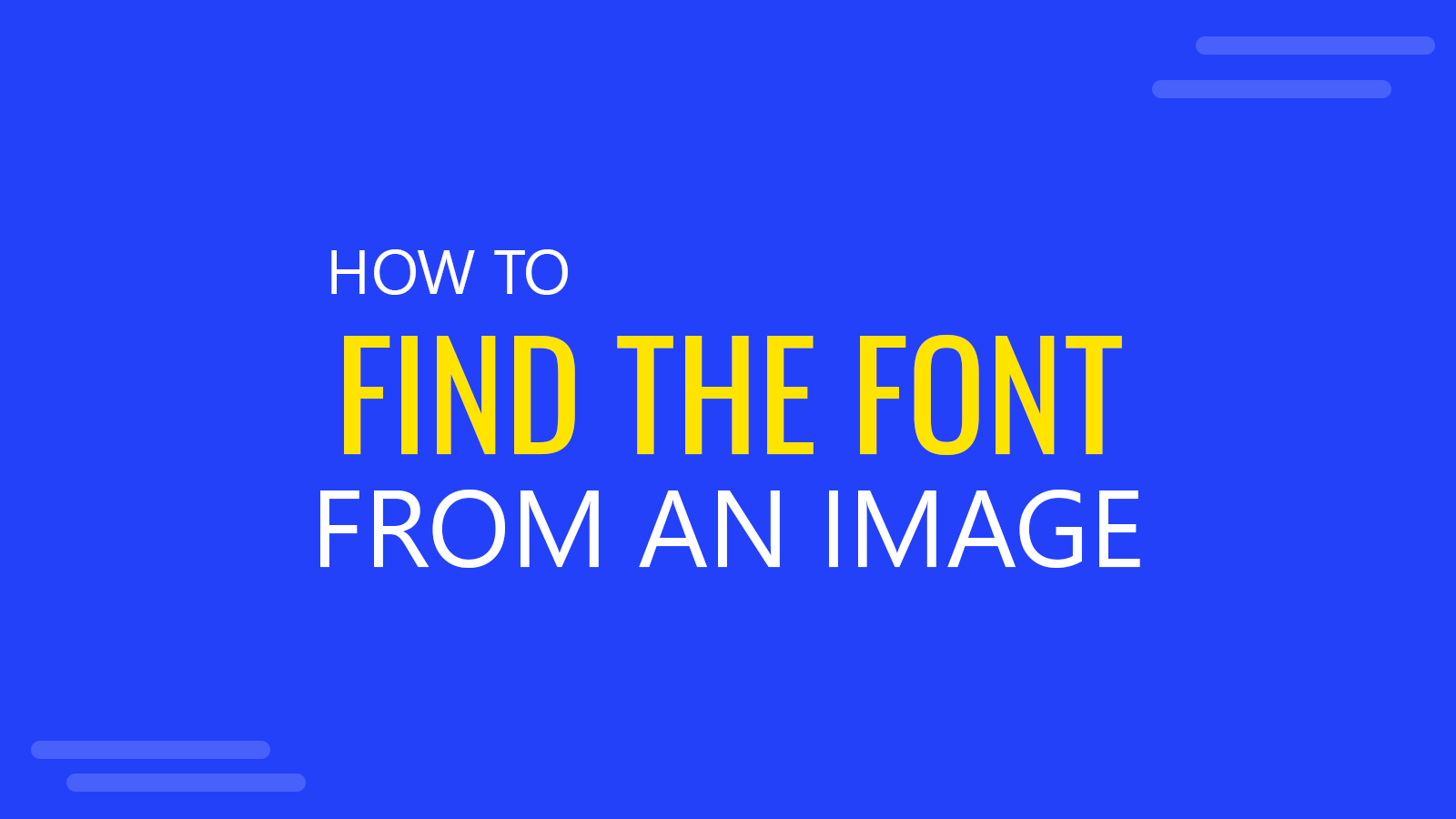 How to Find the Font Used in an Image