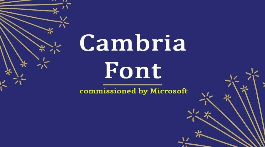 Cambria Font Free Fonts Vault