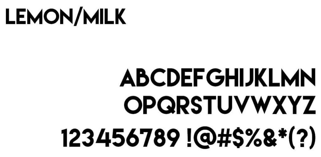 Lemon Milk Font Free Fonts Vault