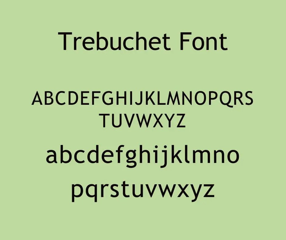Trebuchet Font Free Download Free Fonts Vault