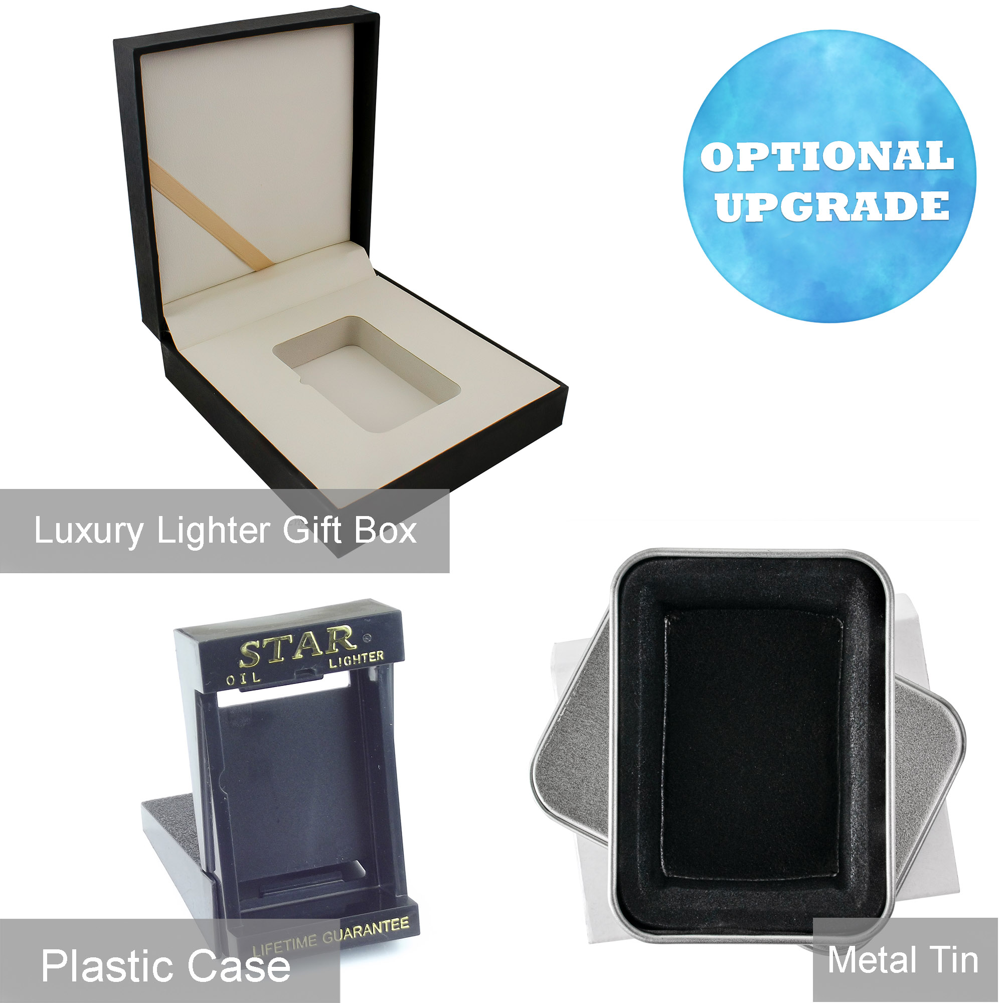 Wholesale Star Lighter Chrome Steel (Zippo Style)