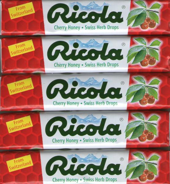 Ricola Cherry Honey Swiss Herb Drops Packets