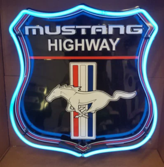 Mustang Highway Neon Sign * Ford Mustang Signs / Neons / Gifts for Men