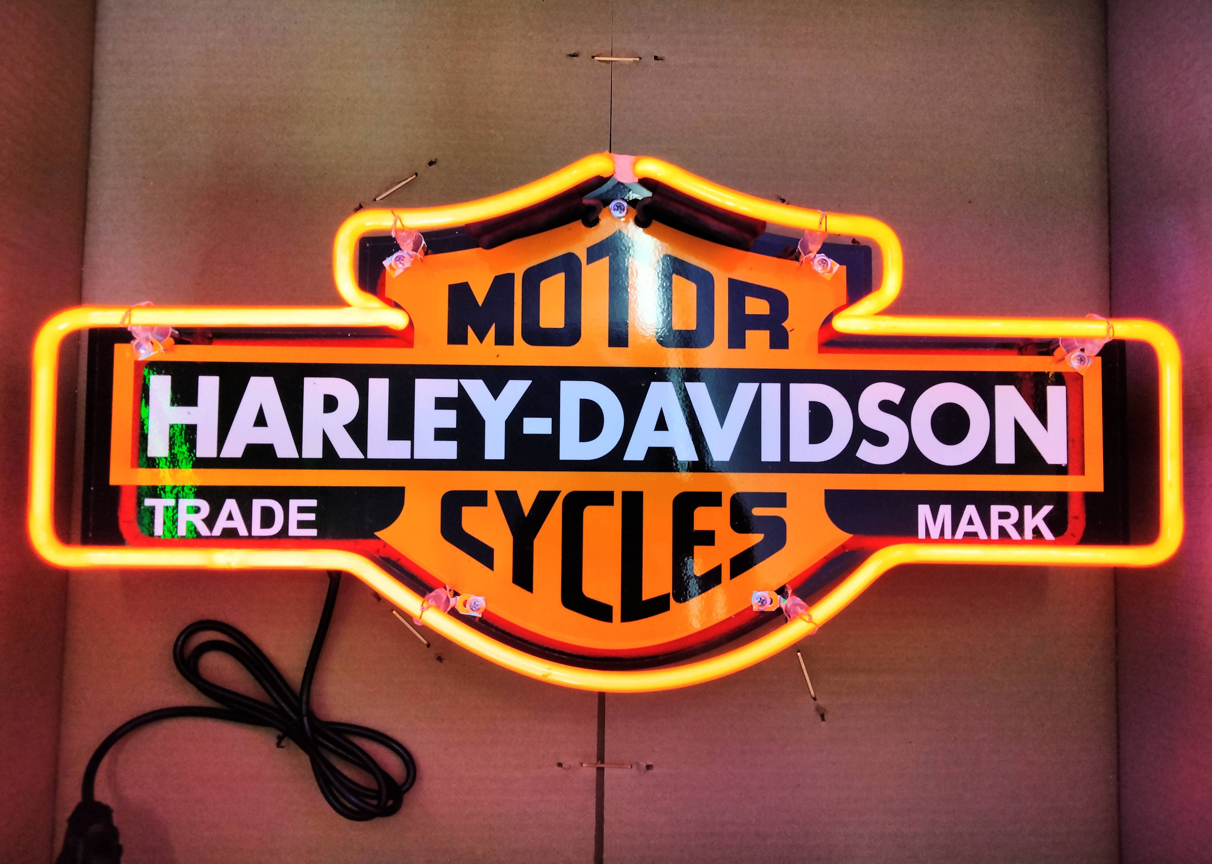 Harley Neon Sign / Harley Davidson Shield / Neon Signs / Motorcycle Sign