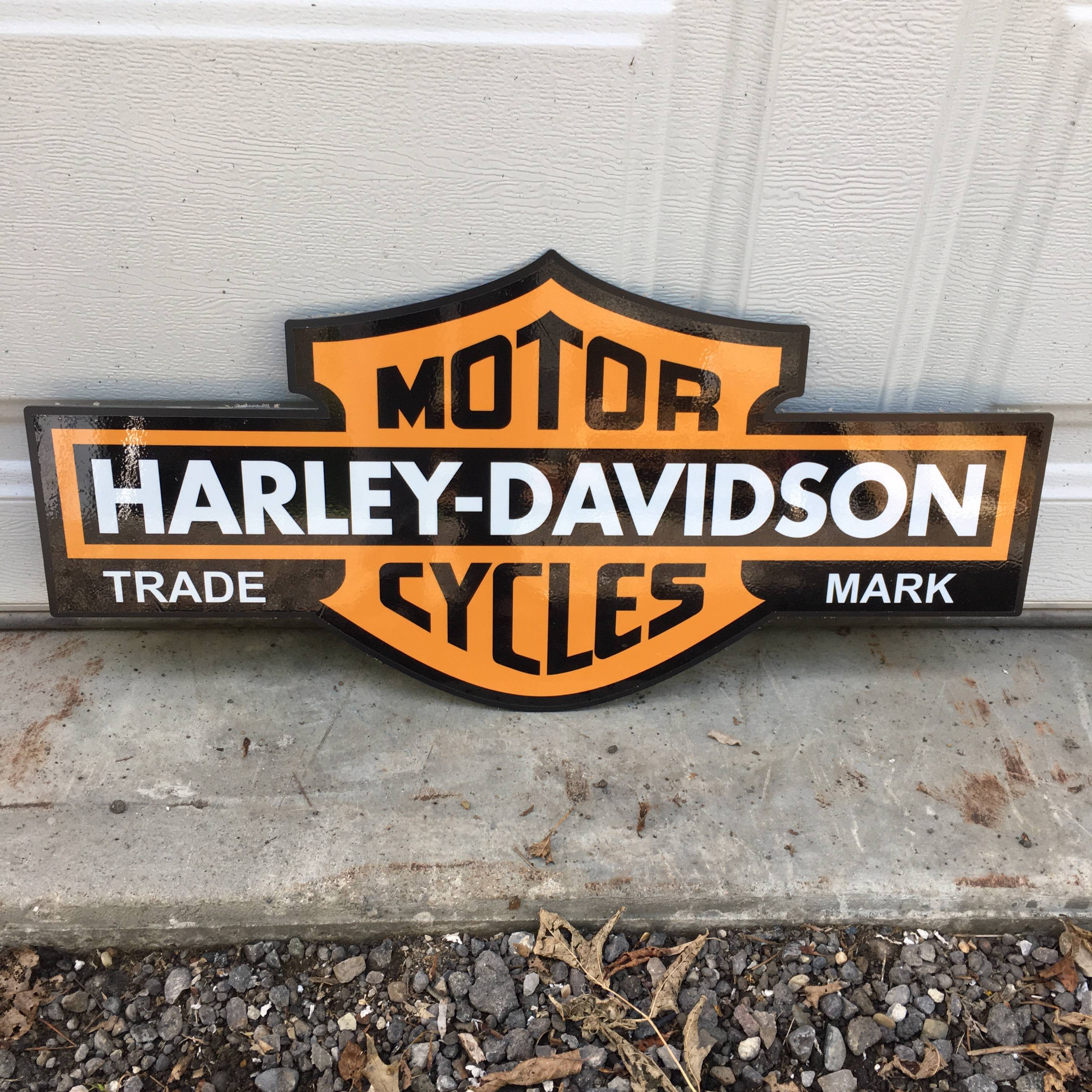 24" HARLEY DAVIDSON MOTORCYCLES SIGN / HARLEY SIGNS / HARLEY SIGN