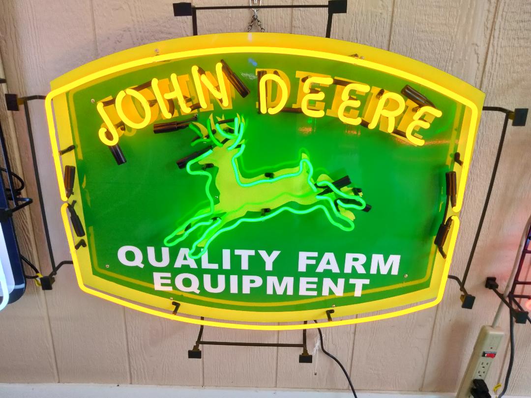 John Deere Neon Sign / Farming Signs / Farm Neons / Barn Garage Sign