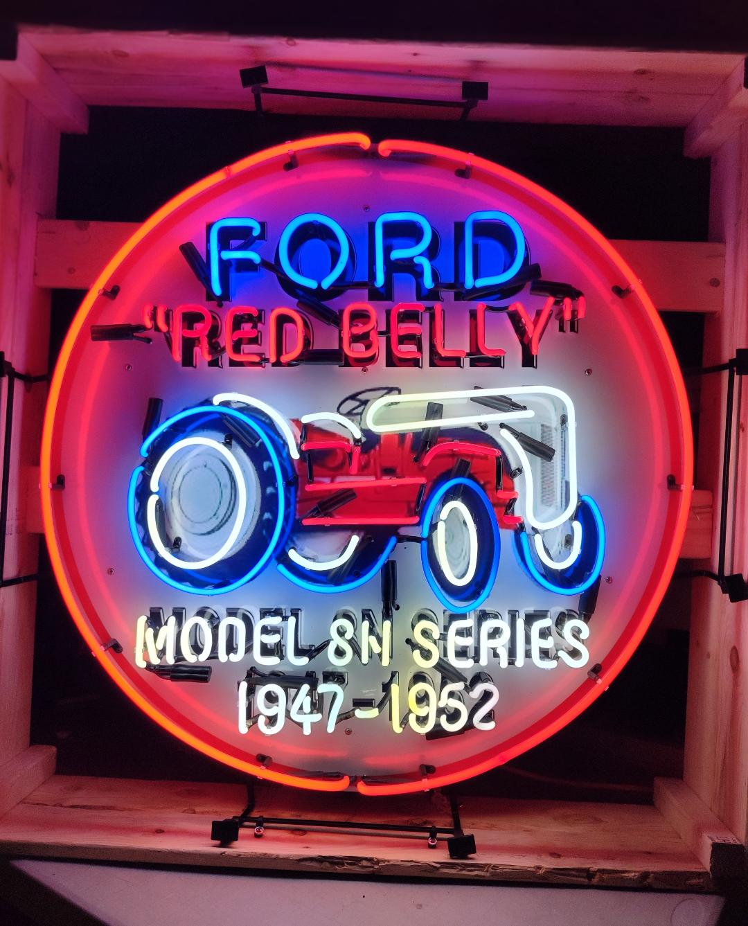 Ford Red Belly Neon Sign / Tractor Neon Signs / Ford Tractor Neon