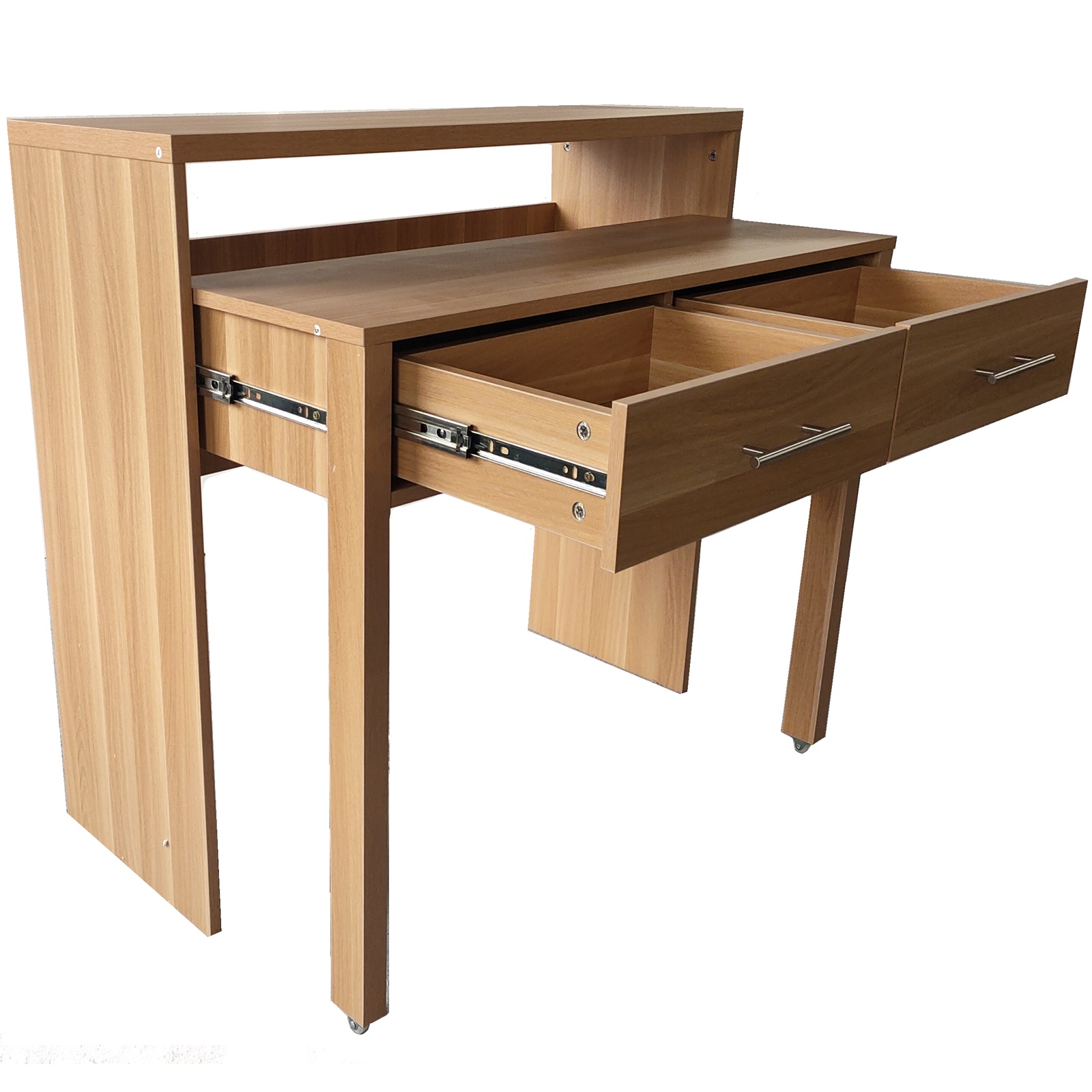 Regis Extending Computer Desk with 2 Drawers Home Office Console