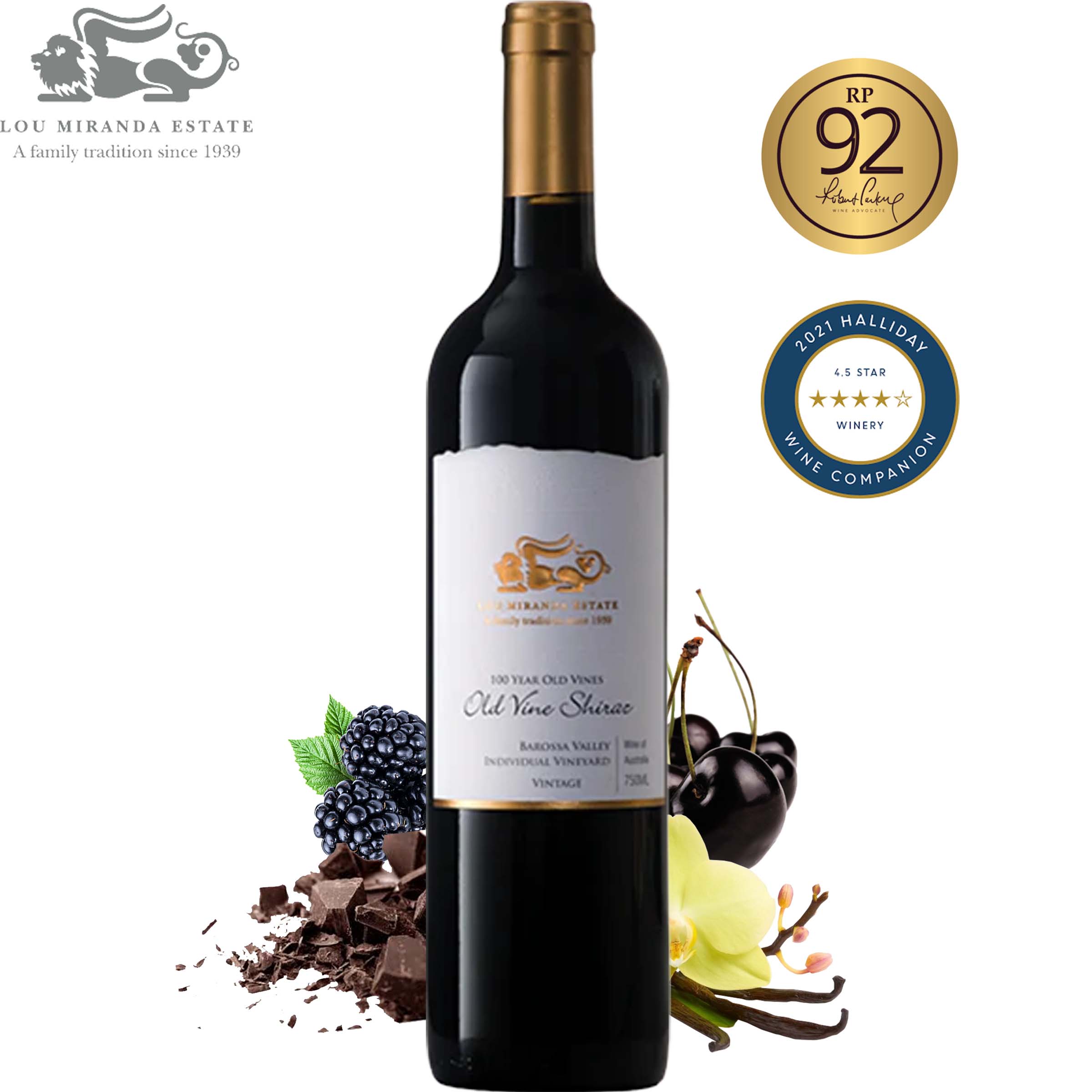 2012 LOU MIRANDA ESTATE OLD VINE SHIRAZ