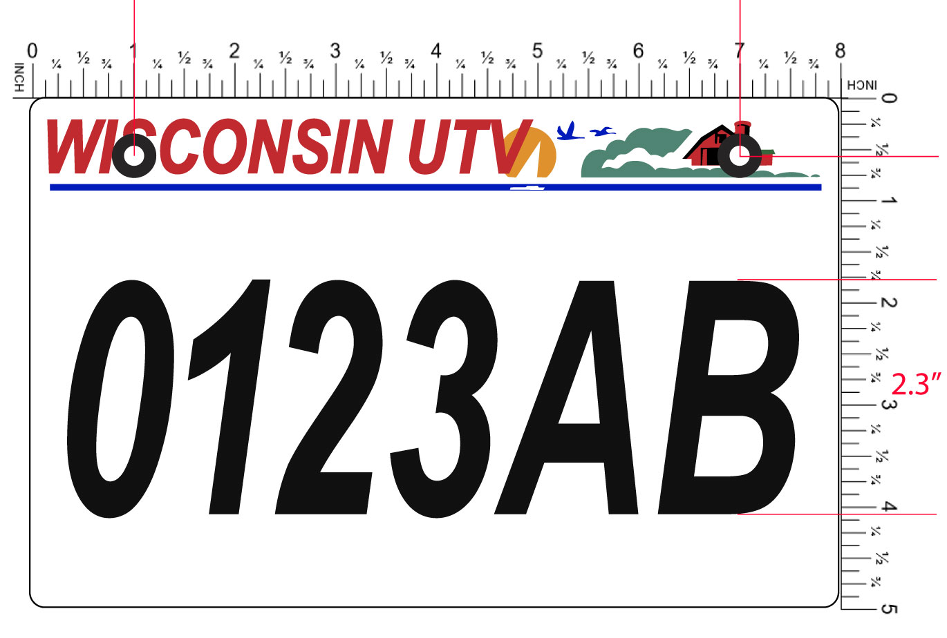 Wisconsin UTV License Plate