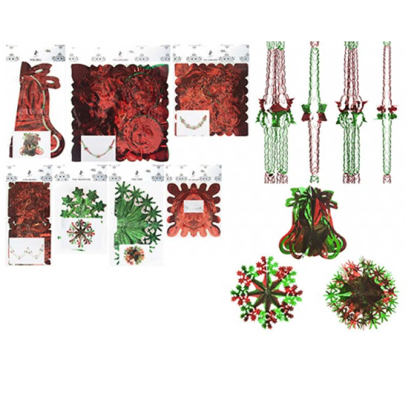 Assorted Christmas Foil Decorations Christmas Wholesaler