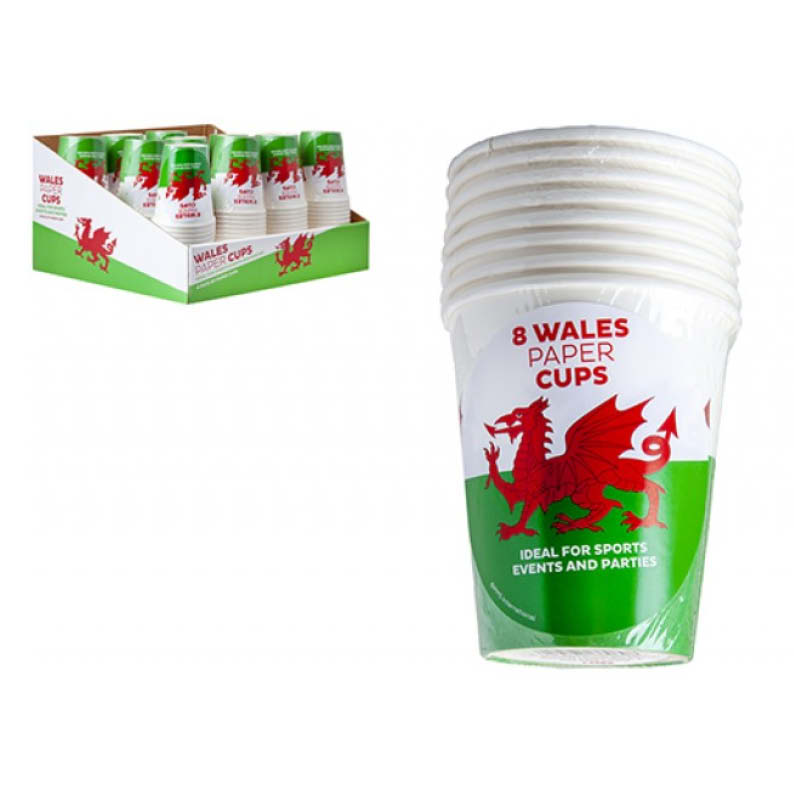 Welsh Paper Cups Party Supplies