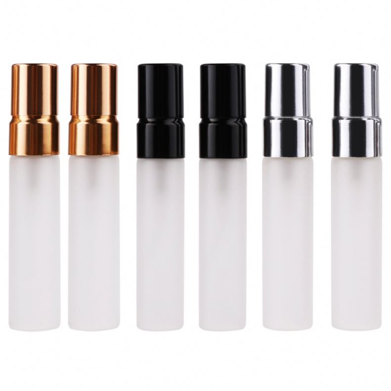 5ml Empty Glass Sample Size Perfume Bottle Frosted Pack of 3