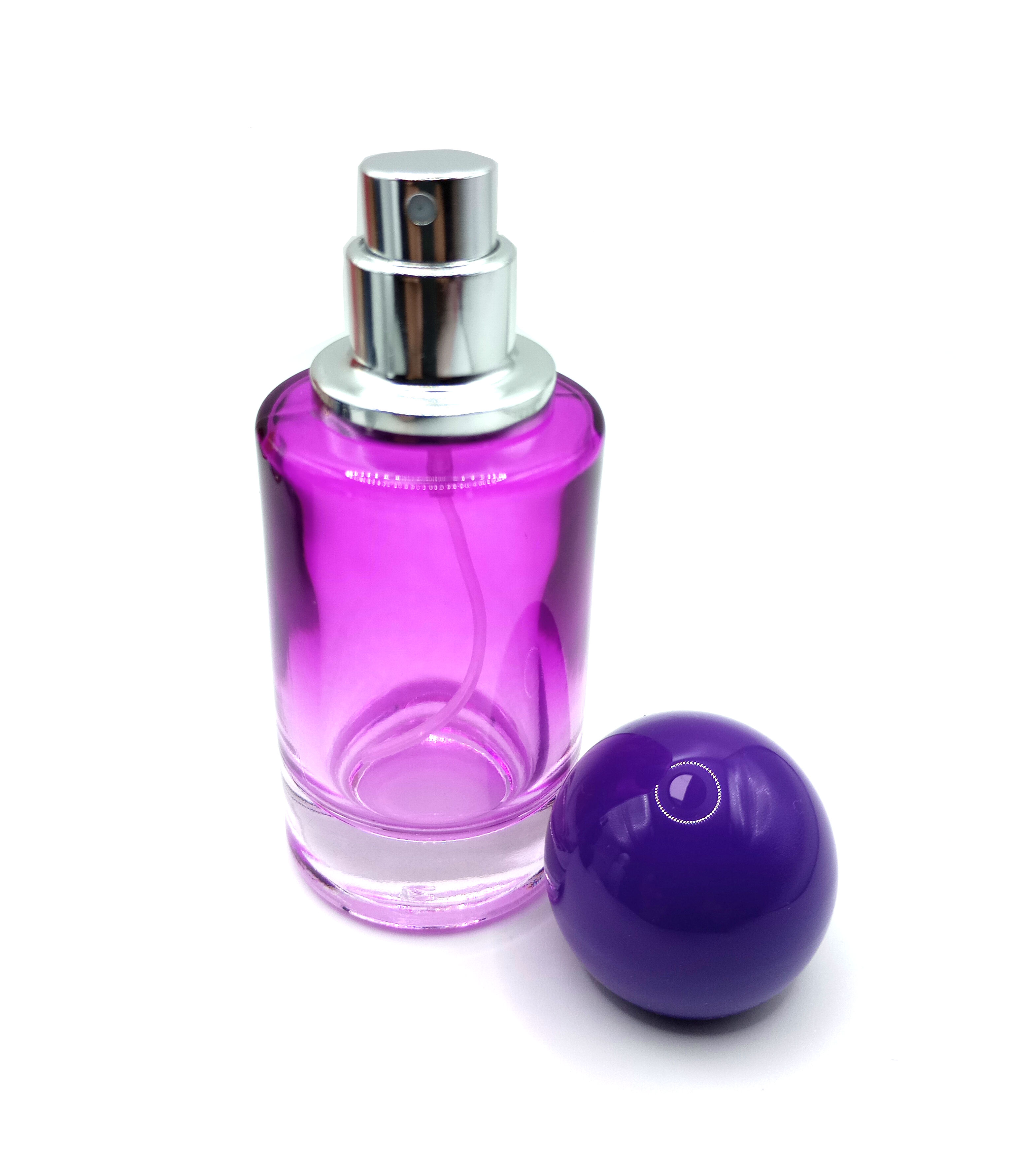 30ml Glass Perfume Bottle Gradient Empty Cylindrical Bottle Lux Round