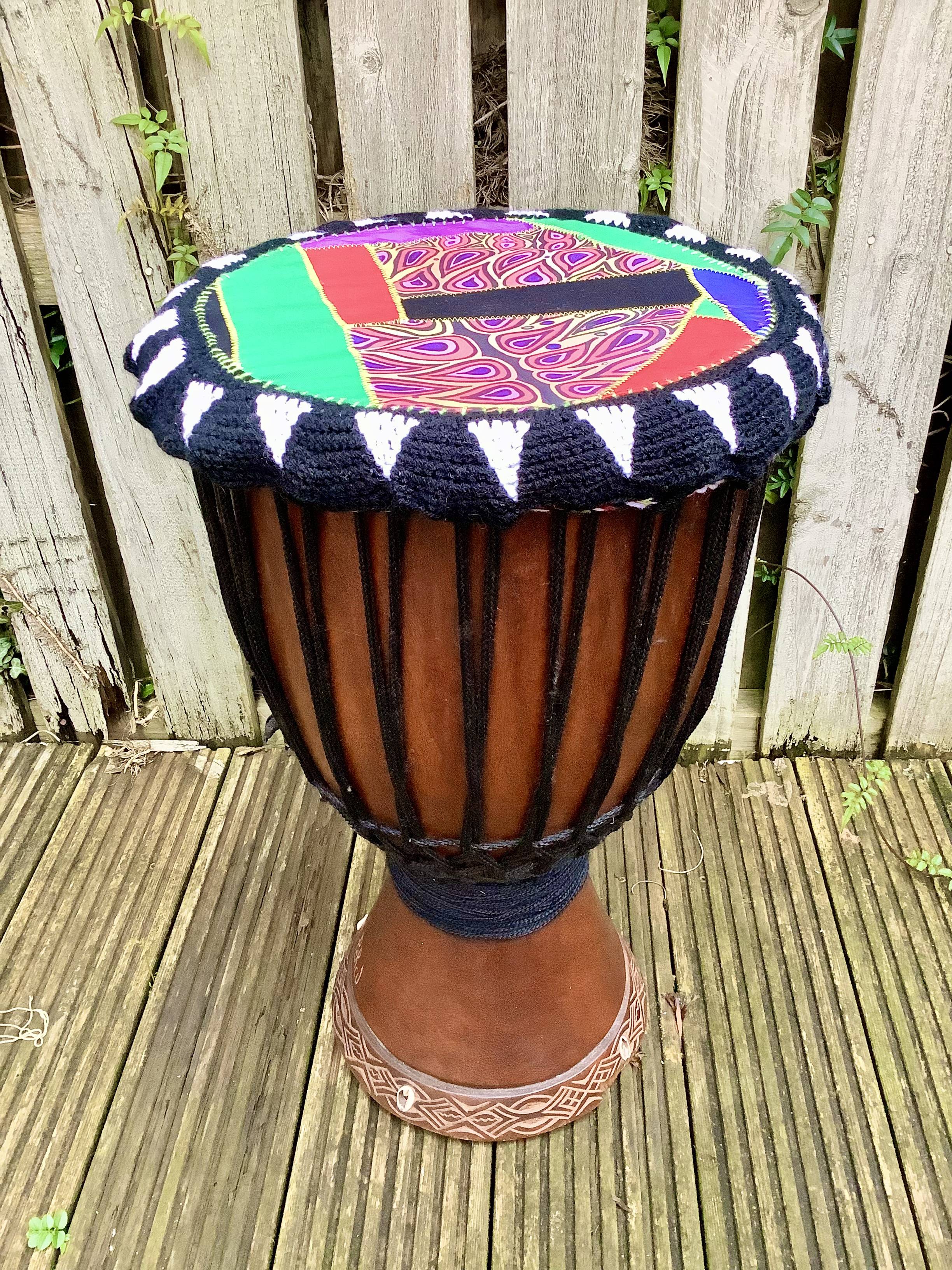 'Purple flames' drum hat