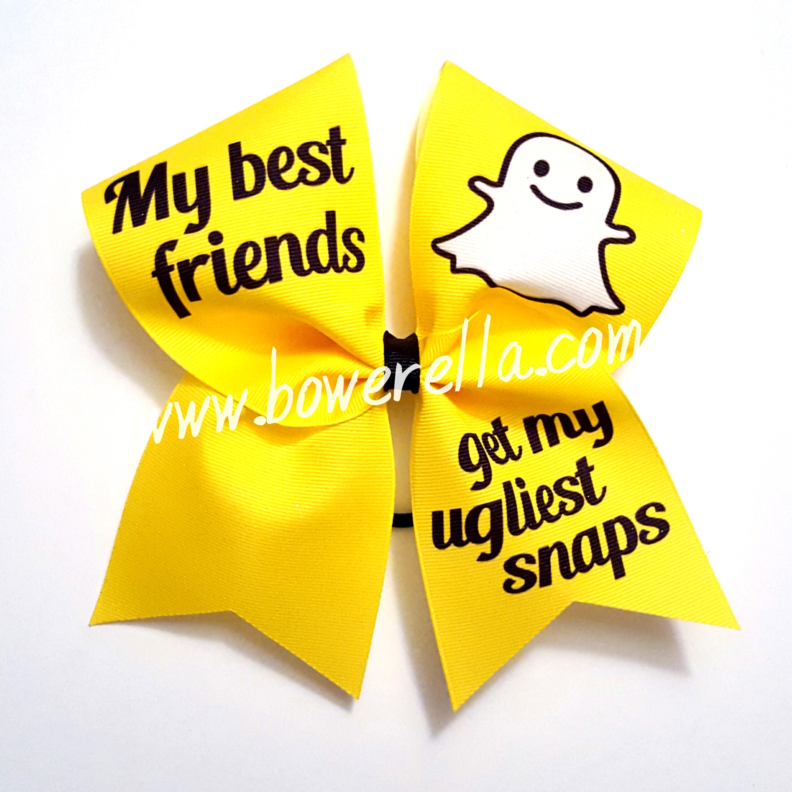 My Best Friends Get My Ugliest Snaps Cheer Bow