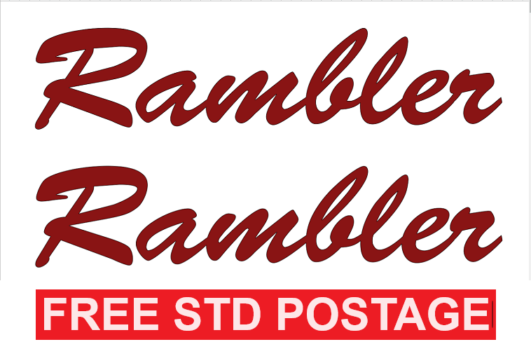 2 Rambler Vinyl Decals From The Auto Sleeper