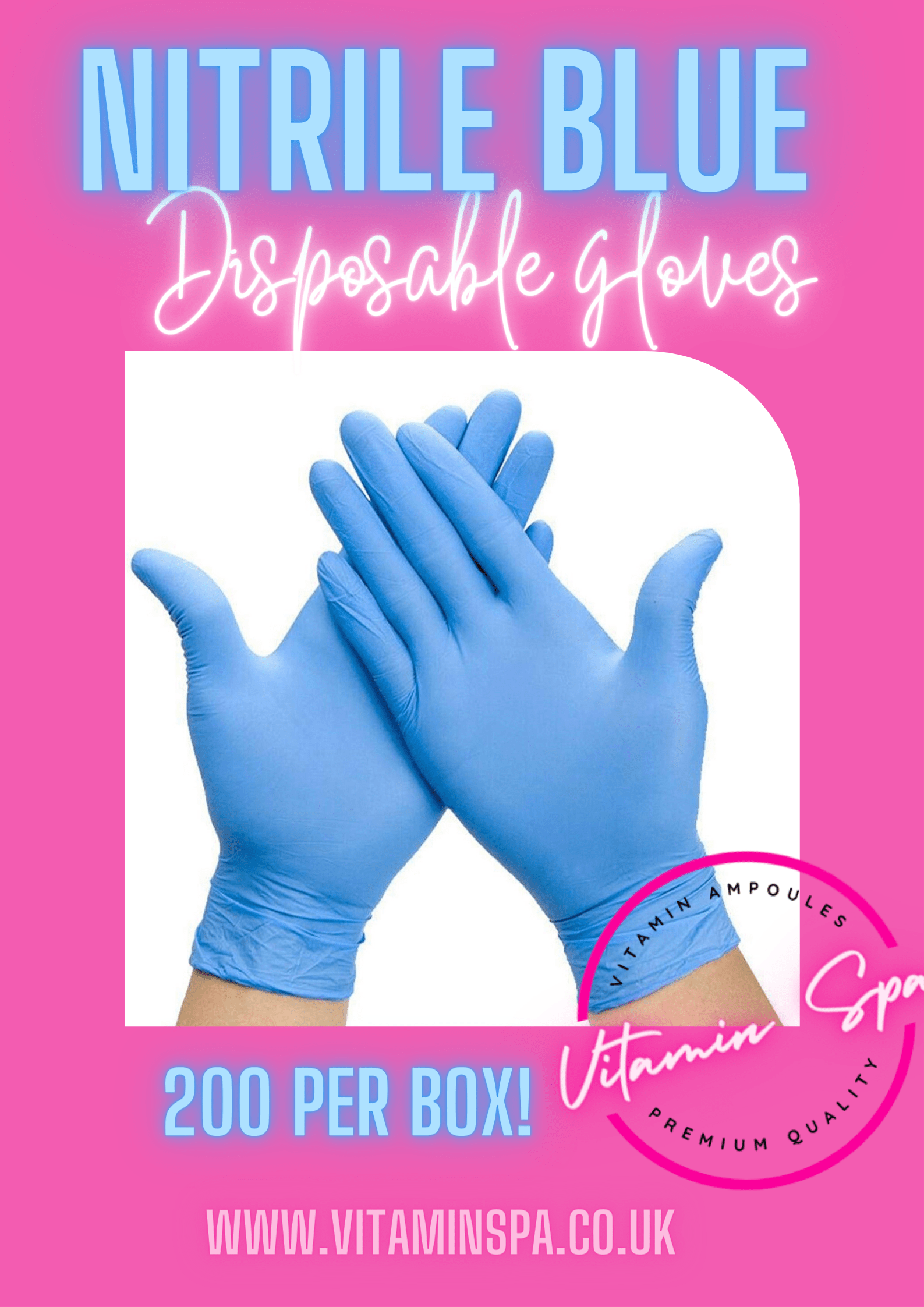 Blue Nitrile Disposable Gloves