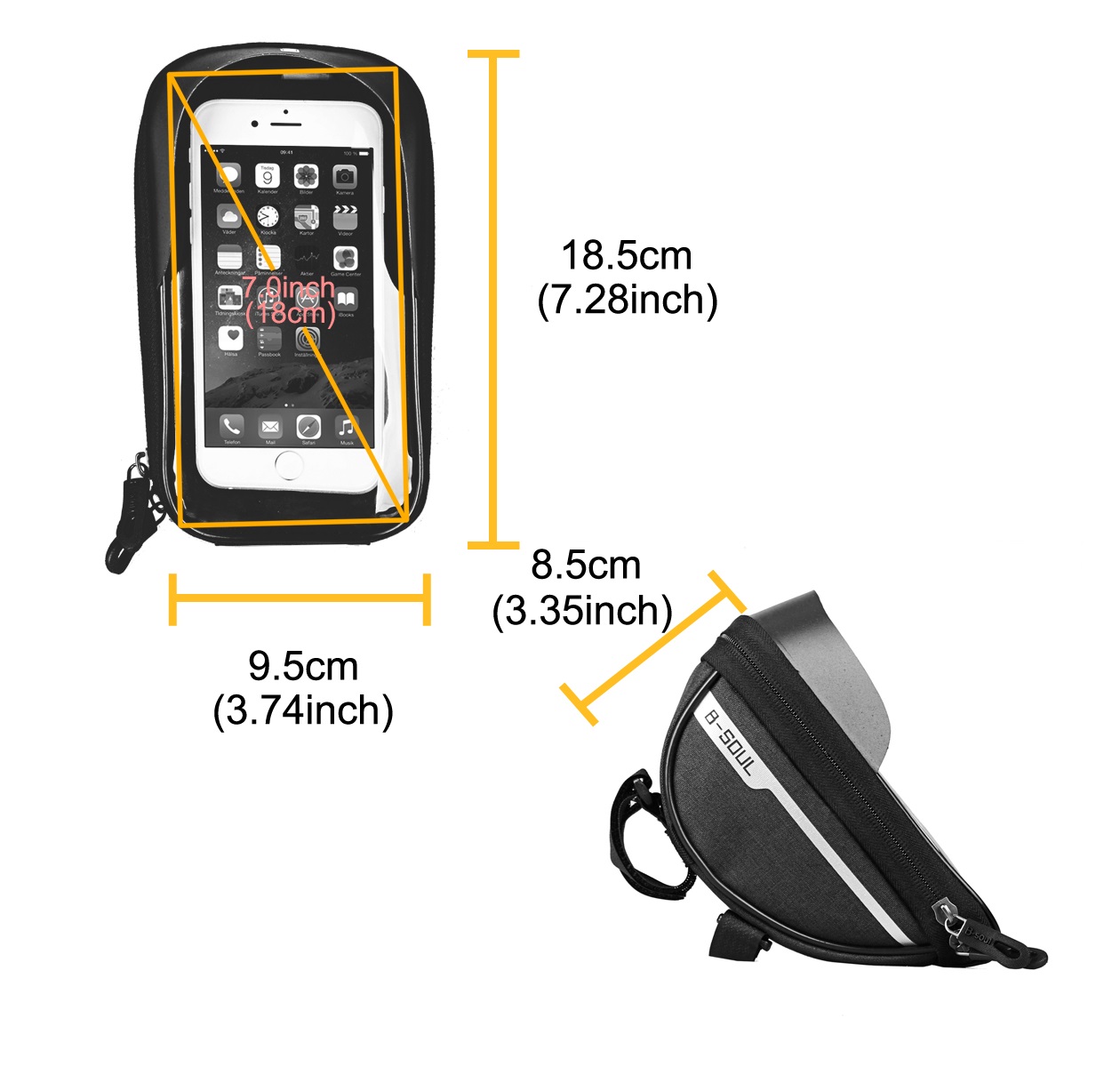 Bicycle phone holder bag