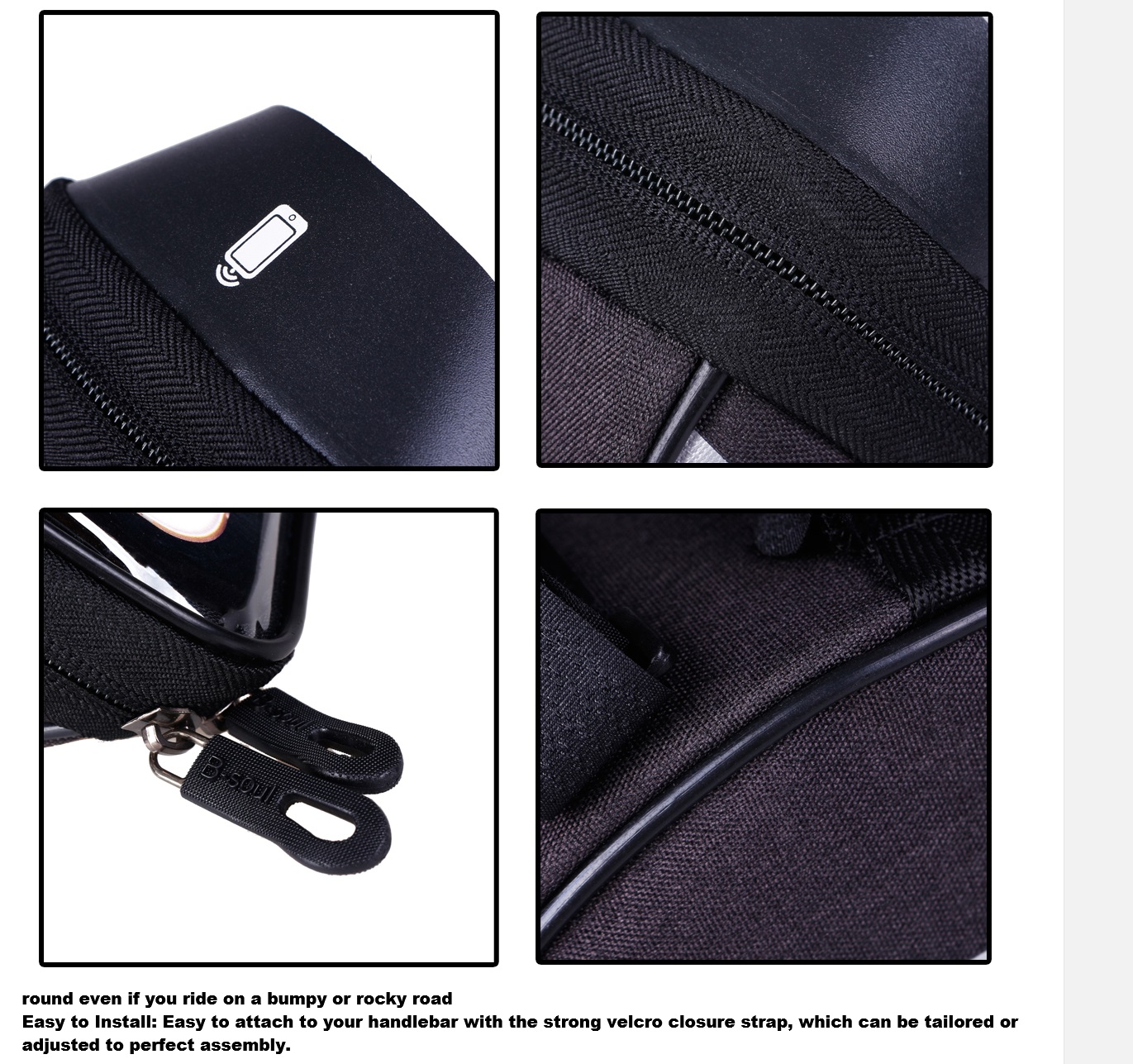 Bicycle phone holder bag