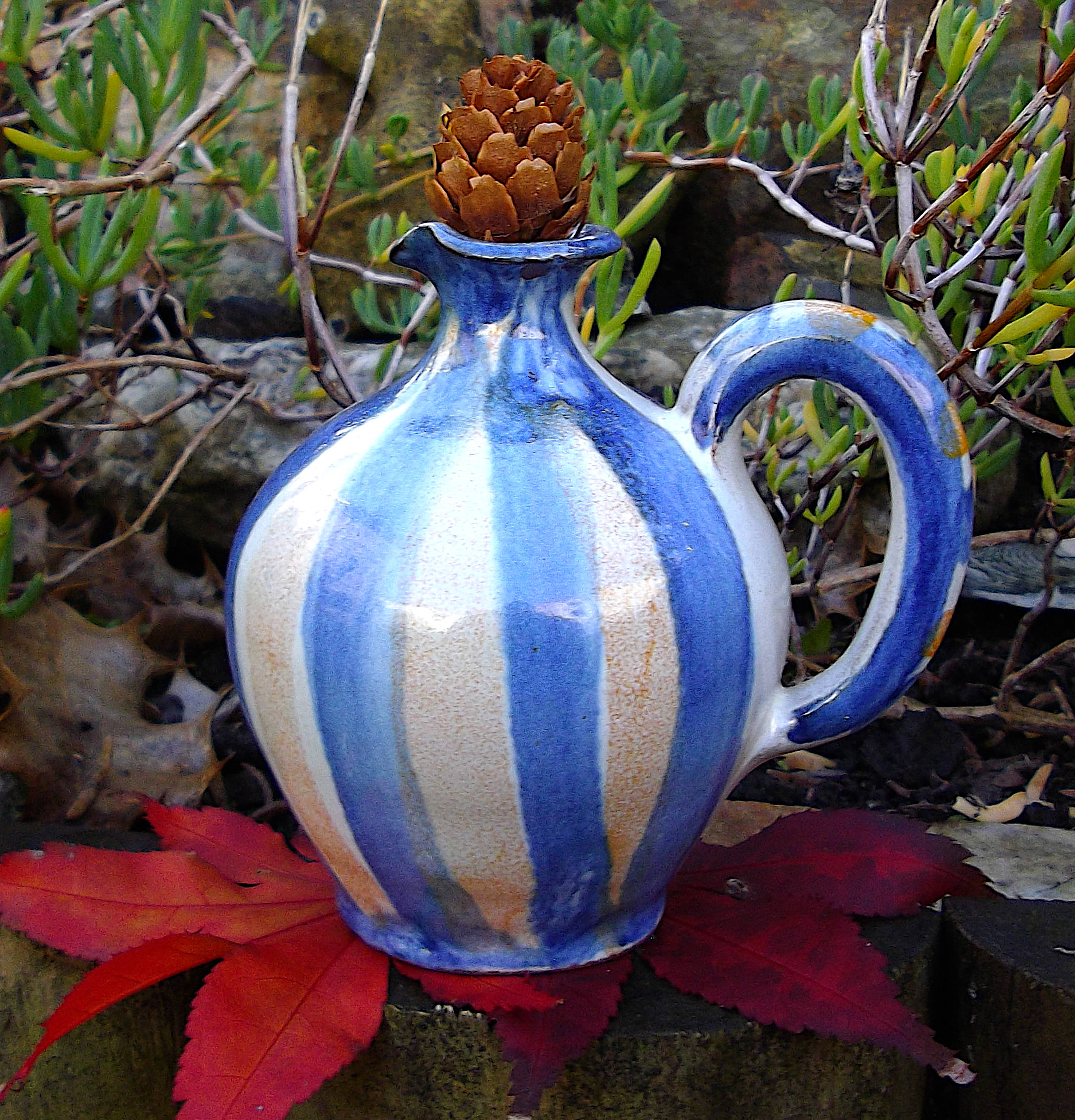 Buy Now Cornish Tintagel Pottery Oil Jugs Cruets Pots.