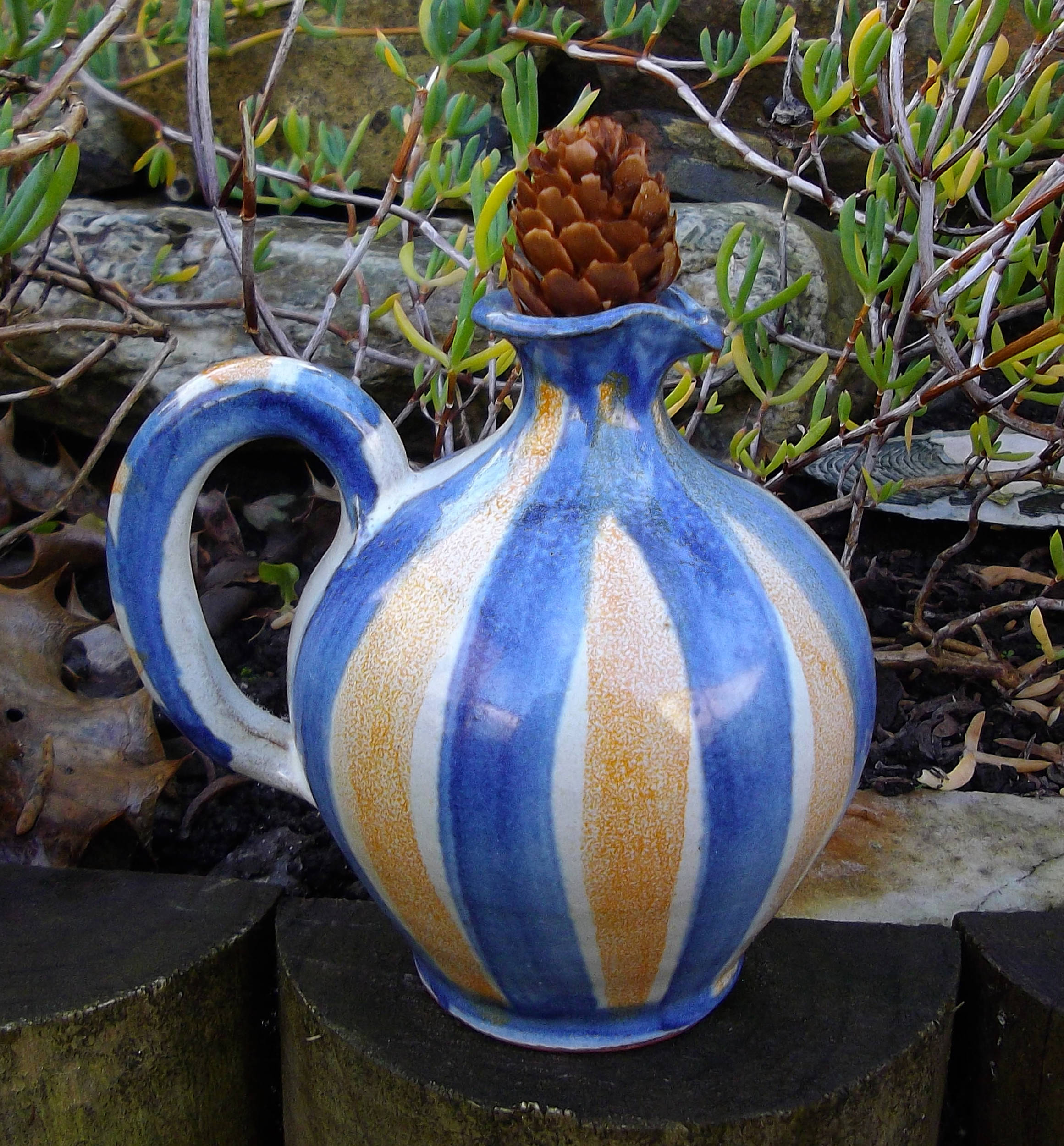 Buy Now Cornish Tintagel Pottery Oil Jugs Cruets Pots.