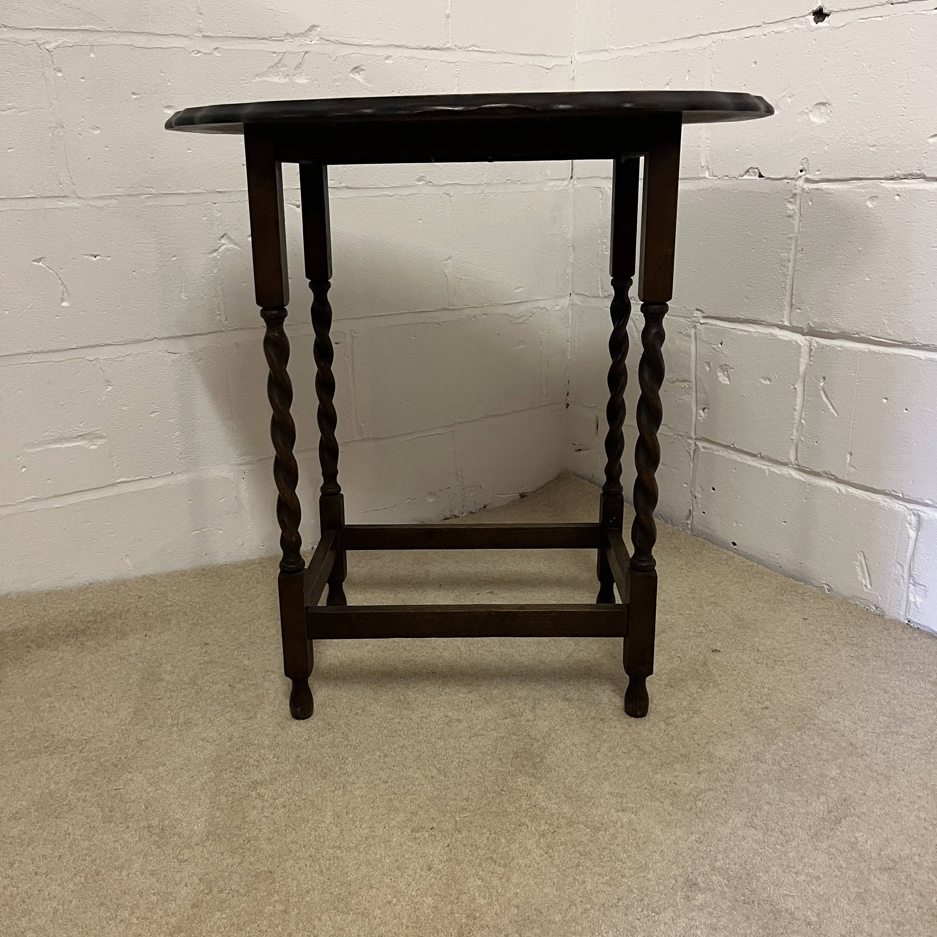 Table with barley twist legs