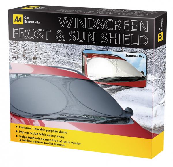 AA Car Windscreen Frost Snow Ice & Sun Shield Protector Cover Winter