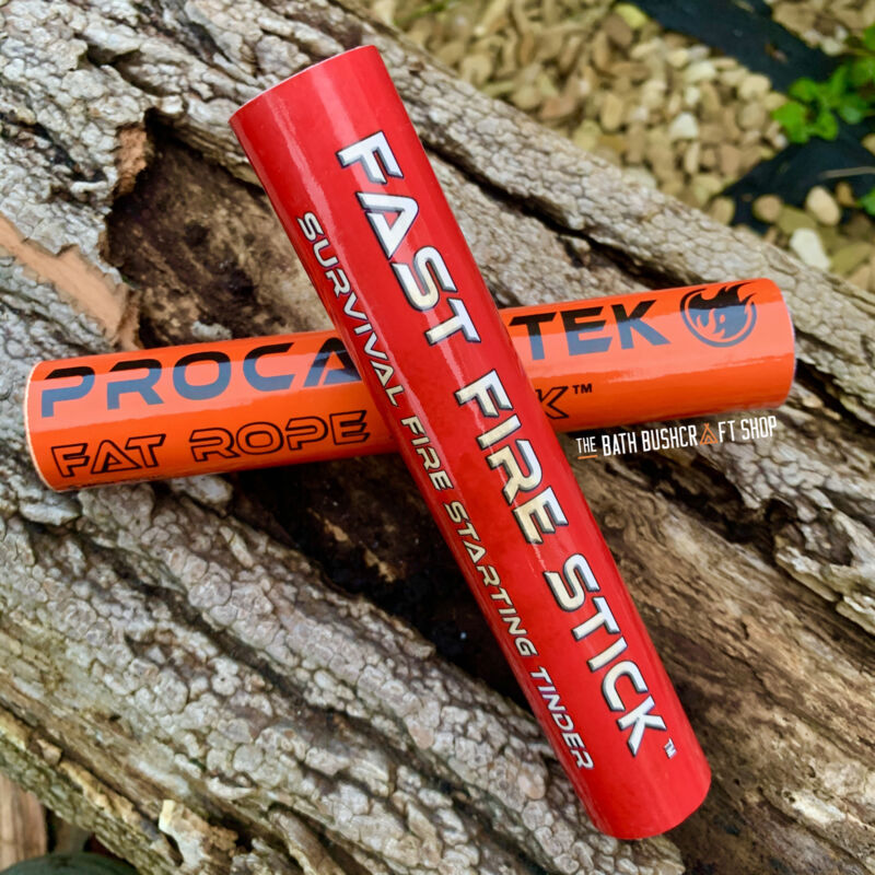 PROCAMPTEK FAT ROPE STICK & FAST FIRE STICK ALL WEATHER FIRE STARTER