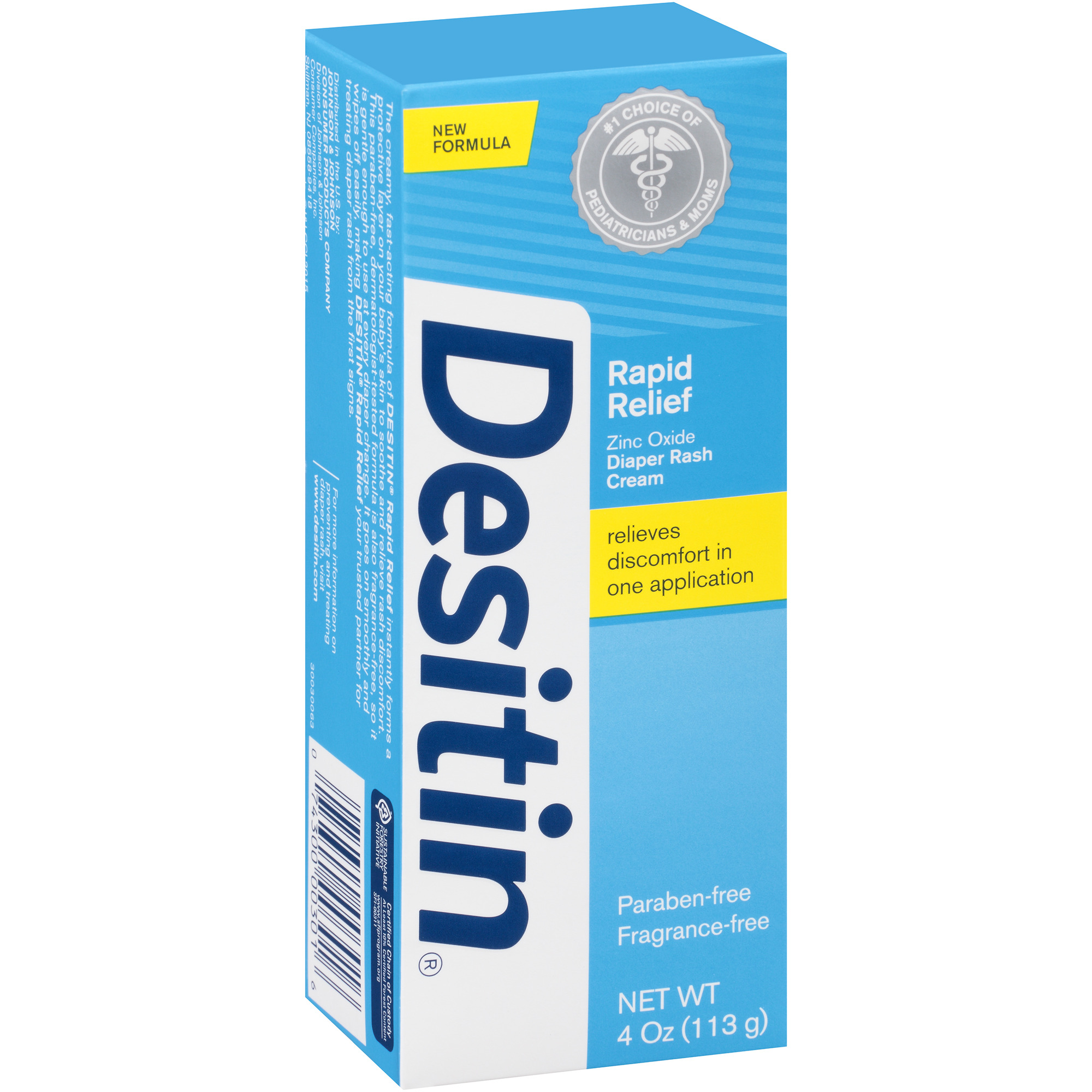 Desitin Rapid Relief Diaper Rash Ointment, Creamy, 4 oz