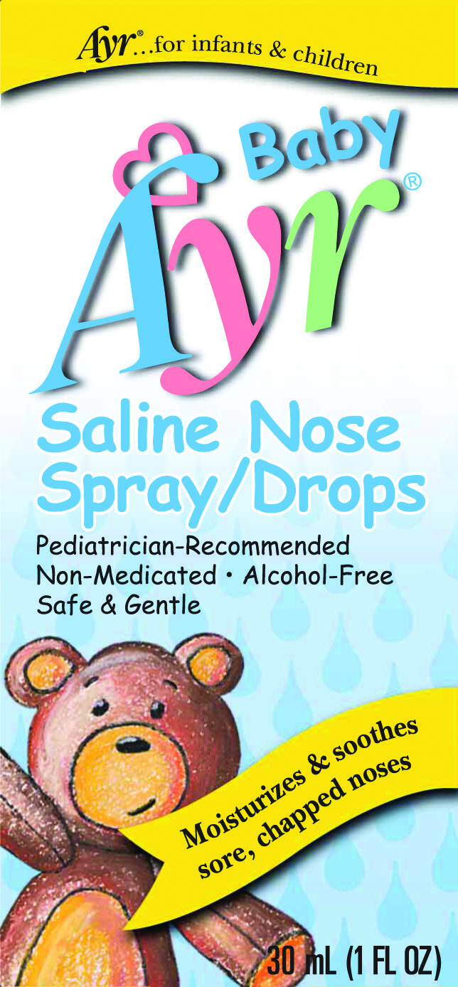 Ayr Baby's Saline Nose Spray, Drops, 1 fl oz