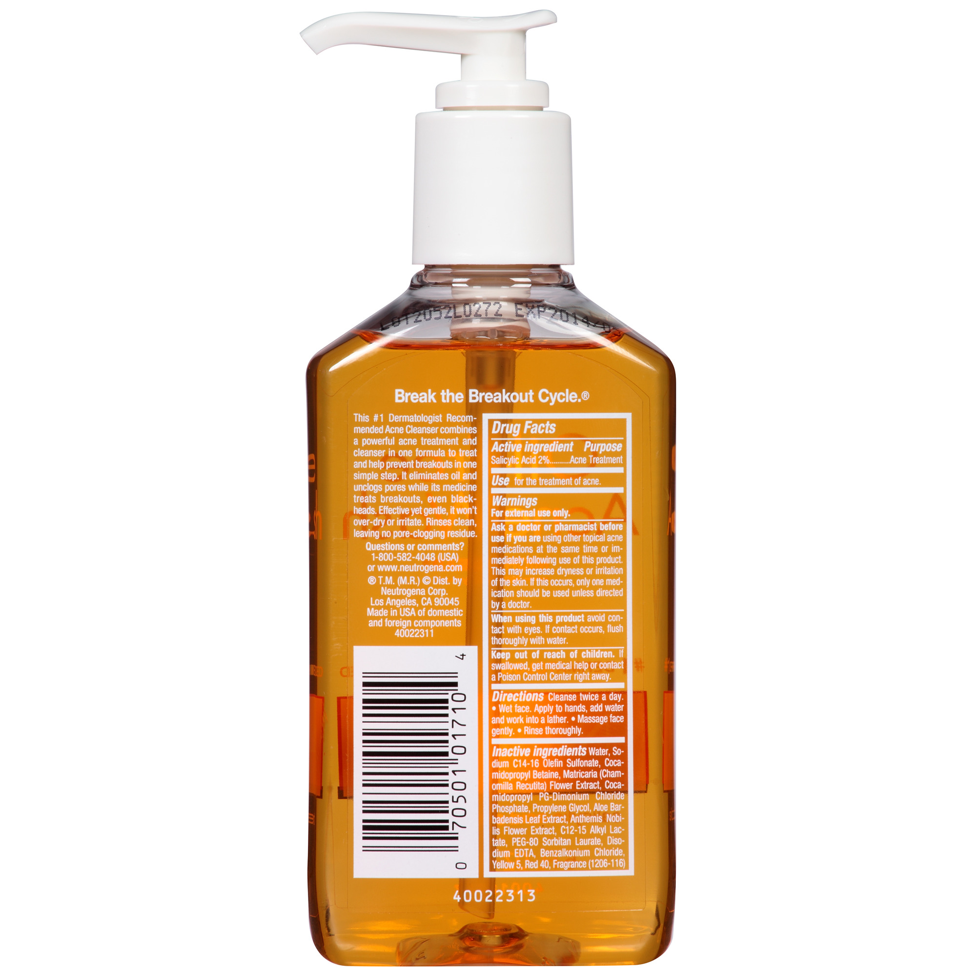 Neutrogena OilFree Acne Wash Salicylic Acid Acne Treatment, 6 fl oz
