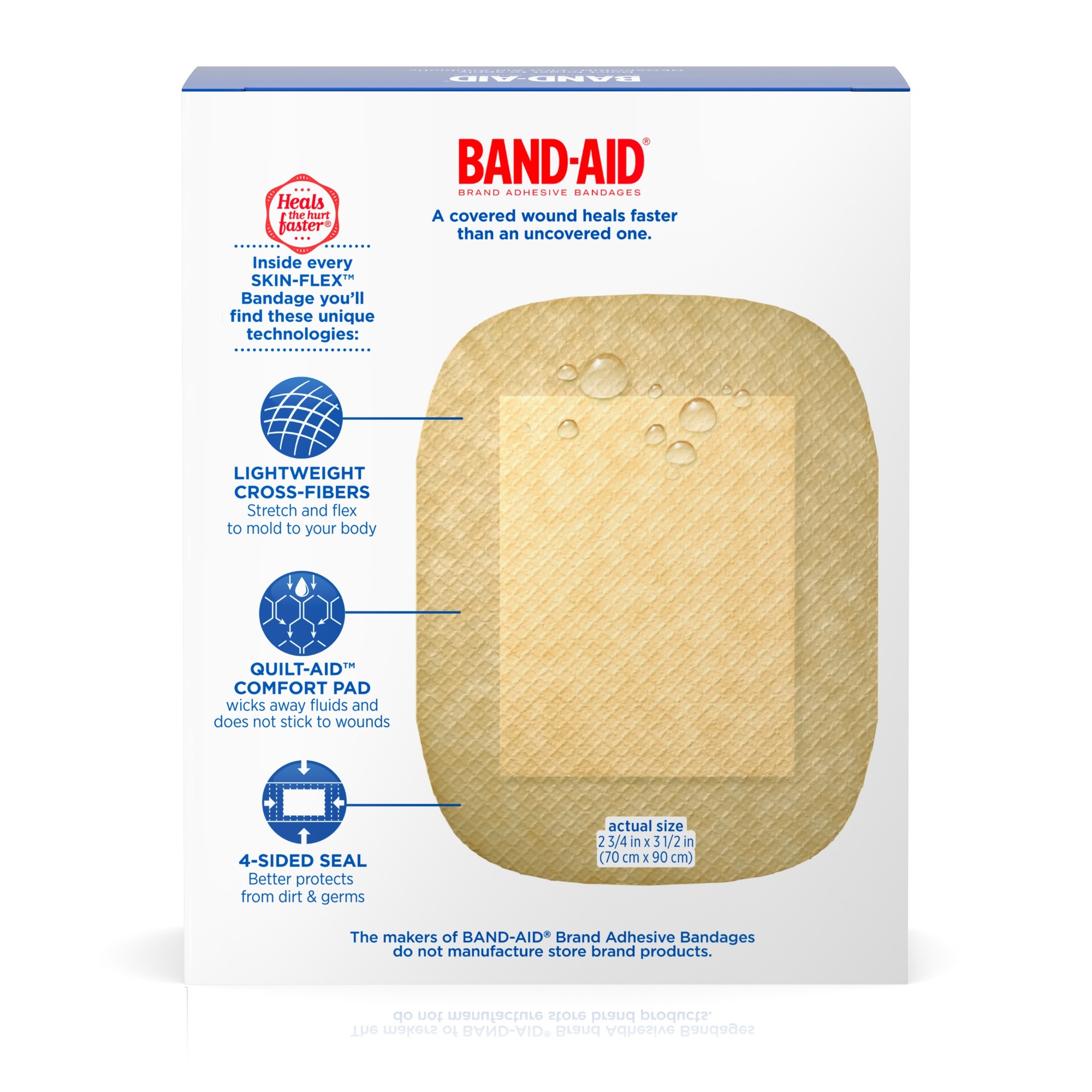 BandAid® SkinFlex Adhesive Bandages, Extra Large, 7 Ct