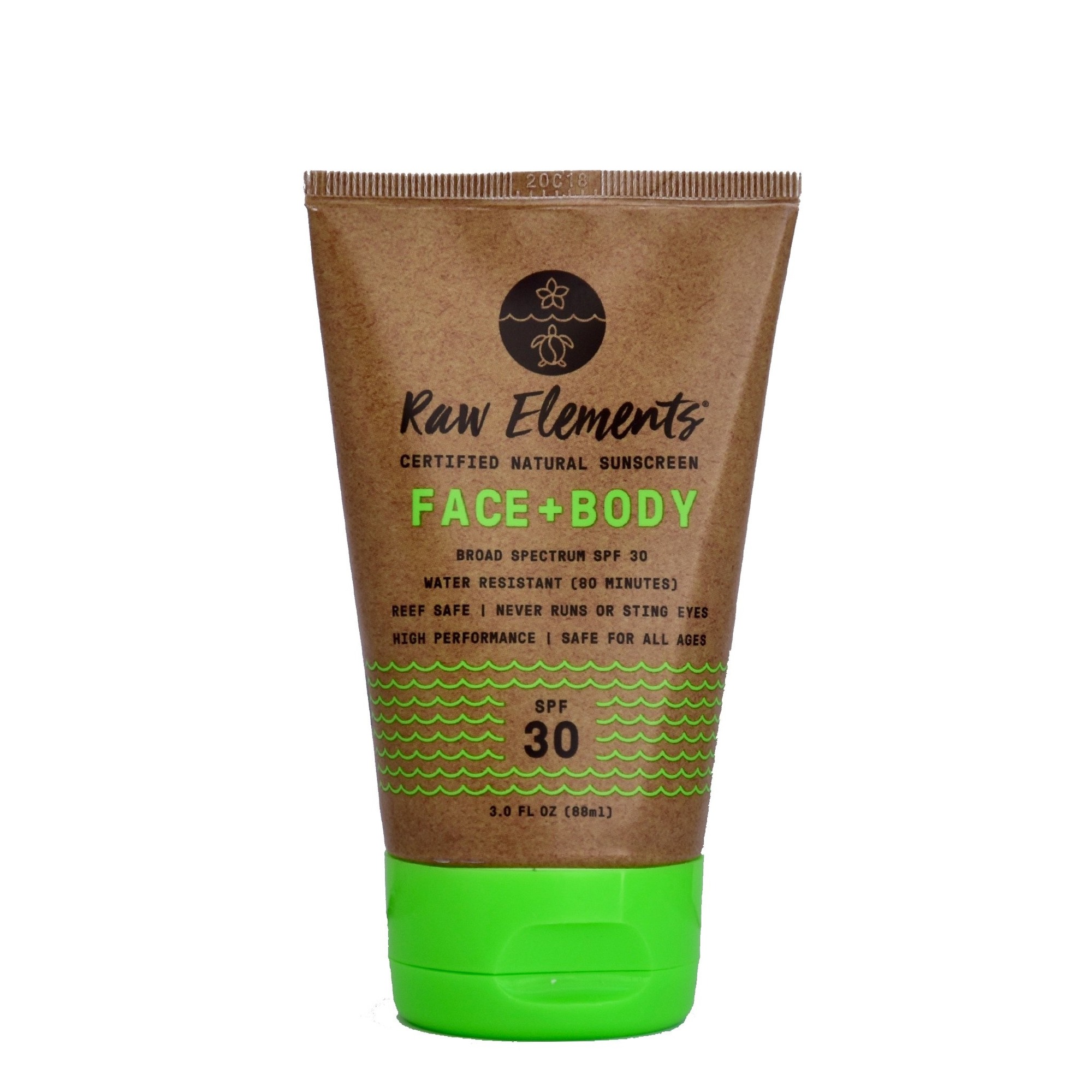 Raw Elements Face & Body SPF 30 Mineral Sunscreen, 3 fl oz